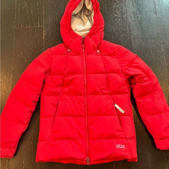Stio Women’s Red Colter WINDSTOPPER Down Jacket with Hood, size S - Picture 14 of 14